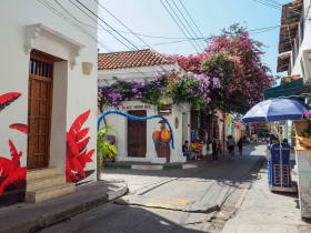 Streets in the Getsemani neighborhood of Cartagena, where we stayed
