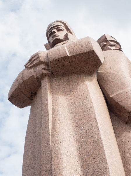 The statue is controversial in these post-Soviet days (some of the Latvian riflemen served as Lenin's bodyguards). But it remains standing in a prominent spot in Riga's old town.