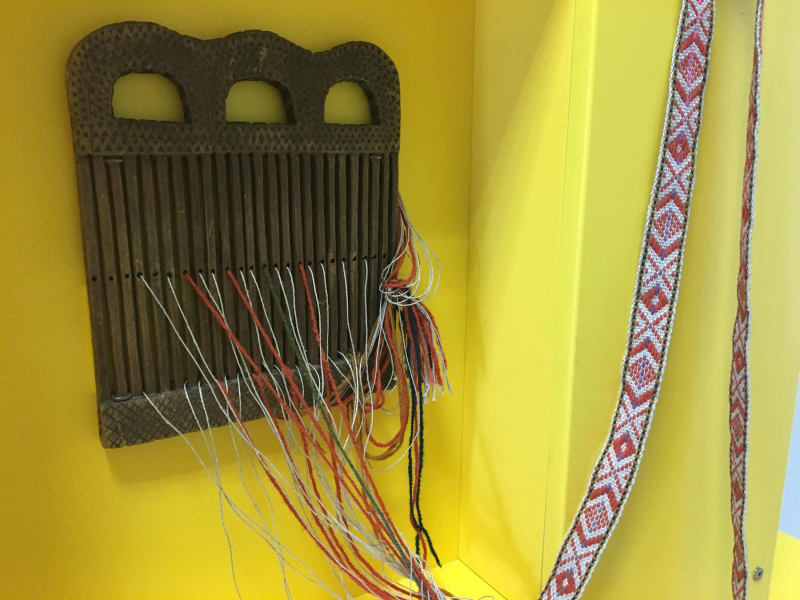 An old tape loom for weaving sashes