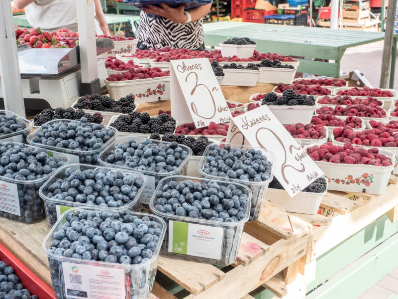 July and August are berry season, and the prices are so much cheaper than in Switzerland