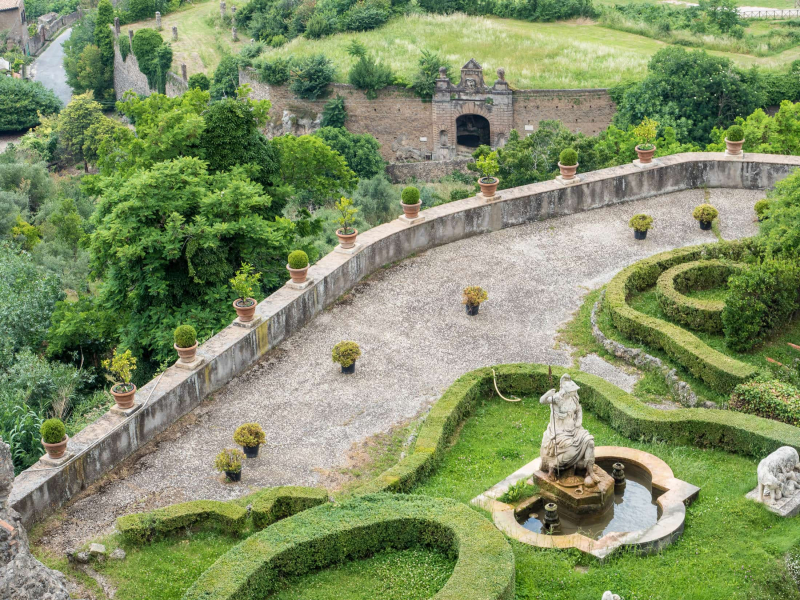 Gardens at the Villa D'Este in Tivoli, outside Rome