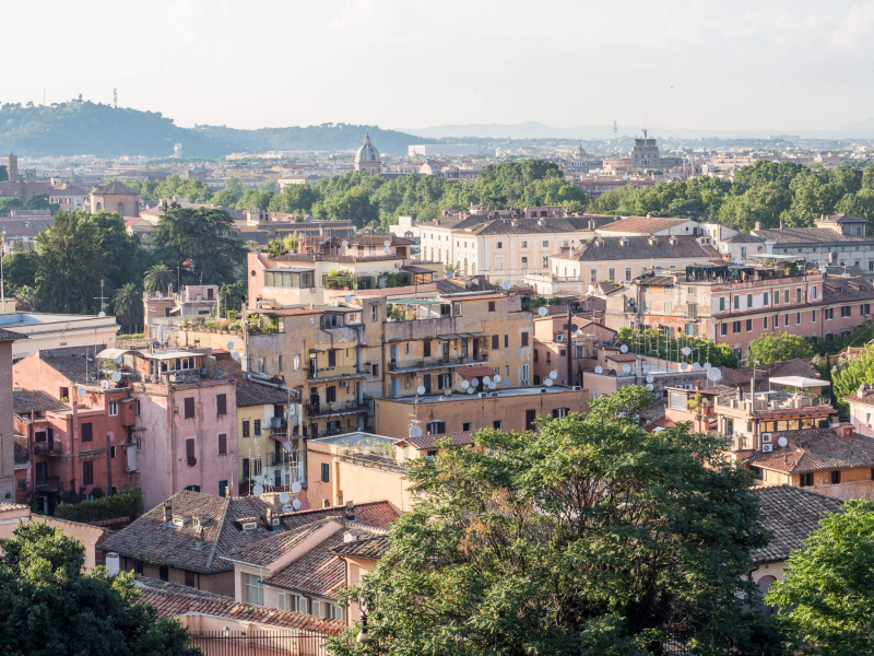 View of Rome's Trastevere neighborhood