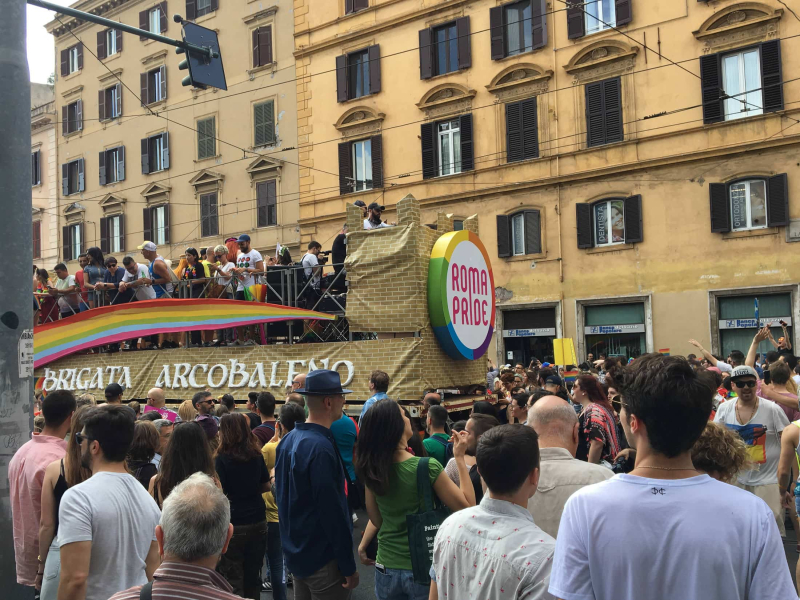 Our first day in Rome was the day of the city's annual LGBT Pride parade