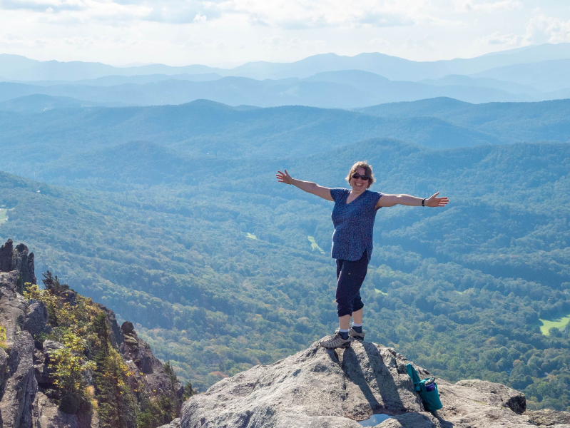 Chris on Grandfather Mountain (in a safer place than it looks!)