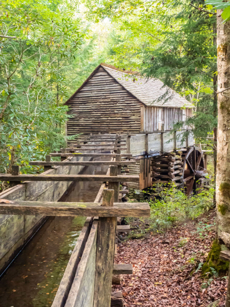 An 1867 grist mill in Cades Cove