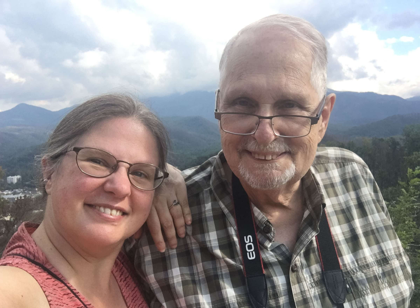 Melissa and her dad, Earl, near Gatlinburg, Tennessee