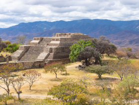 Ruins at the Monte Alban archaeological site, which sits on a ridge a few miles from the city of Oaxaca