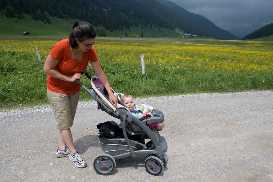 Taking a baby for a hike, a very Alpine thing to do