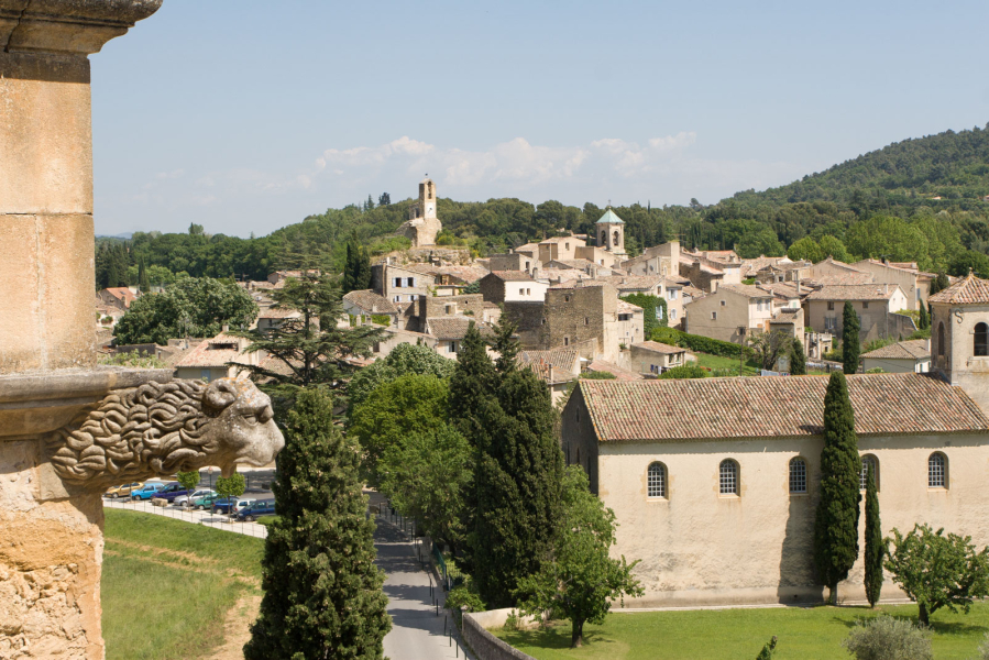 View of the village of Lourmarin from the  chateau