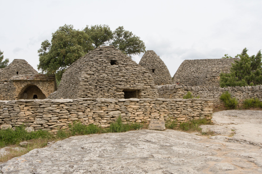 An unusual settlement of stone houses (bories) near the village of Gordes. Historians aren't sure when it was built, but it was inhabited into the 19th century