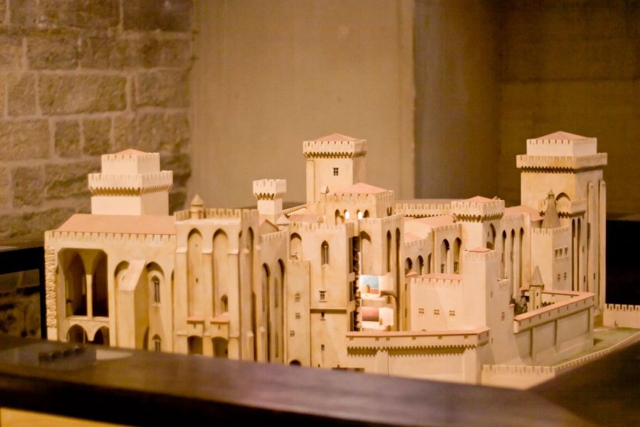 A model of the giant fortress-palace. Avignon was home to seven popes between 1309 and 1377, all Frenchmen.