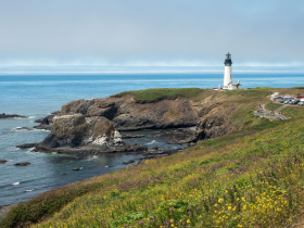 The 1873 lighthouse at Yaquina Head