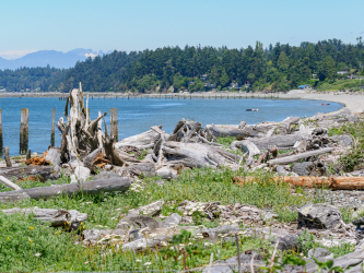 View from Lighthouse Point Park in Point Roberts, Washington, 5 square miles of the United States attached only to Canada
