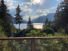 View of Upper Campbell Lake from our room at Strathcona Park Lodge near the center of Vancouver Island