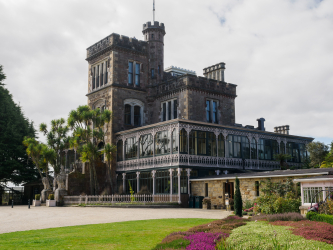Larnach Castle, built in 1871 by a wealthy banker and politician from nearby Dunedin