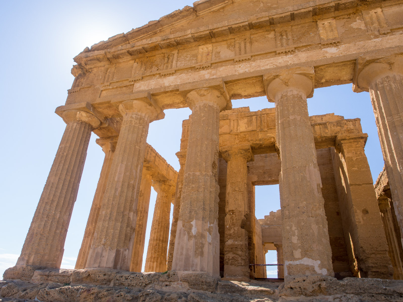 The best-preserved temple in Agrigento is the Temple of Concord from 430 BC