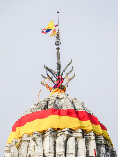The top of the central tower at Wat Phutthaisawan