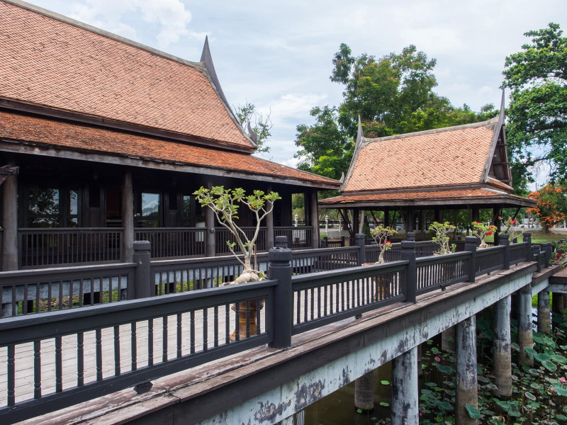 A reconstructed wooden palace