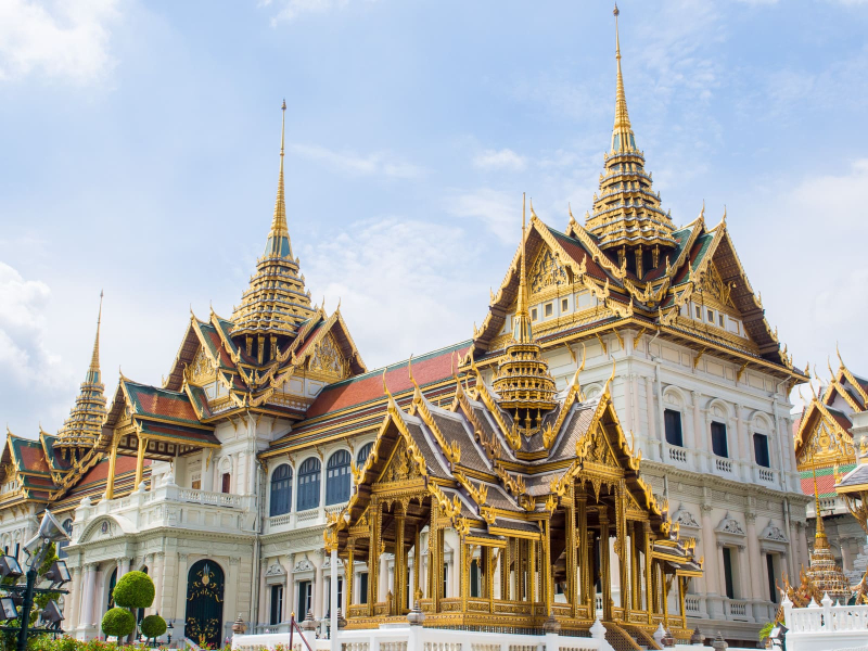 This central building in Bangkok's Grand Palace complex was built in 1882 in a mix of European and Thai styles