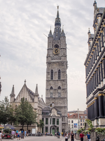Ghent's 14th-century clock tower was built as a monument to civic pride