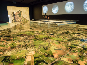 STAM, Ghent's museum of local history, starts with a huge photo of the city you can walk on