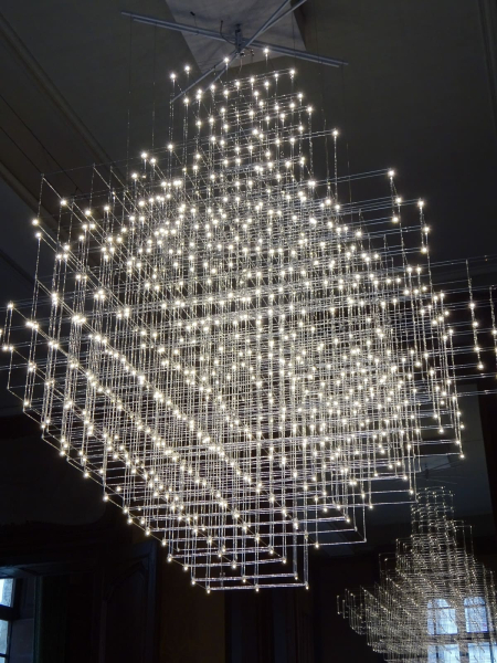 This chandelier looks like a galaxy of stars