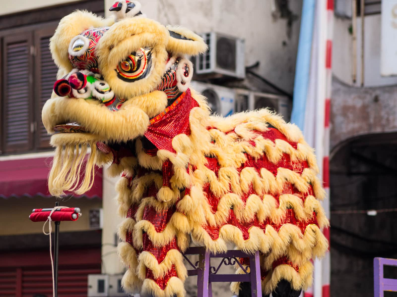 Another lion dance on the streets of George Town