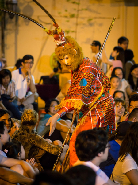 Another traditional dance features a monkey king