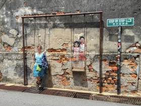 George Town's earliest and most iconic pieces of street art feature 3D objects