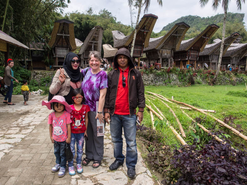 Indonesian families often asked to take their pictures with us, the exotic foreigners
