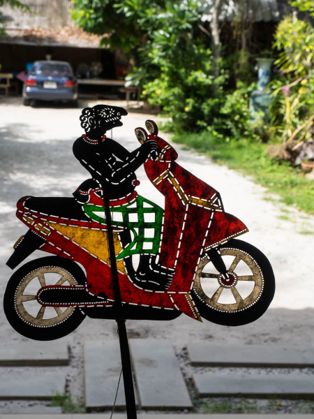 Given our recent adventures riding a motorbike, we loved this not-so-traditional puppet