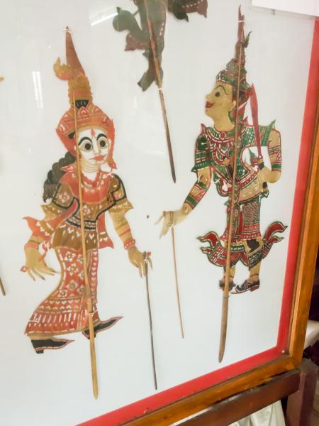 Many of the puppets depict characters from a famous Indian epic called the Ramayana