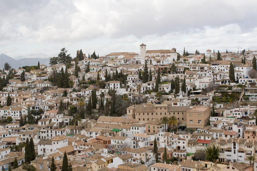 One of the many fabulous views of Granada from the walls of the Alhambra complex.
