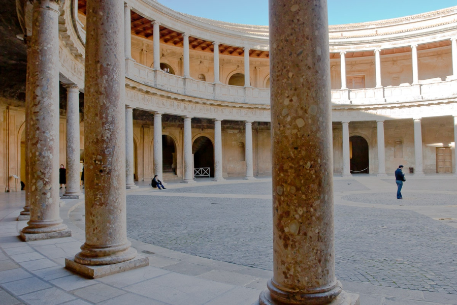 The 16th century palace that King Carlos V had built at the Alhambra, in neo-Roman style.