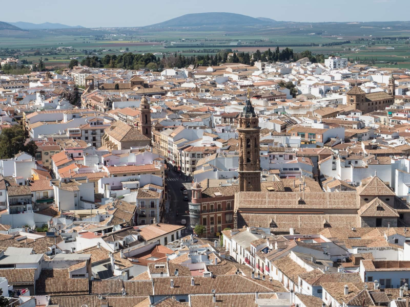 View of Antequera from the hilltop fortress