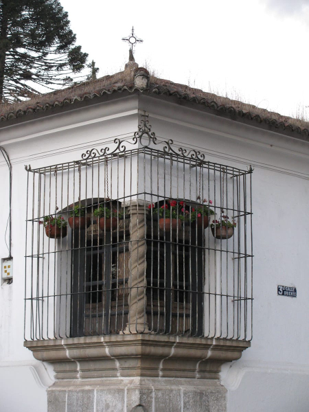 Windows and iron grilles like this reminded us of southern Spain