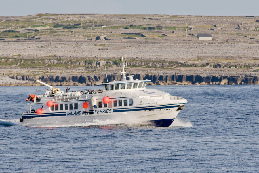 The ferry to Inishmaan on a calm day. (The day we took it, the crossing was VERY rough.)