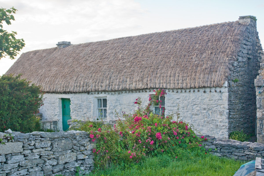 The cottage where Irish playwright J.M. Synge stayed is now a museum