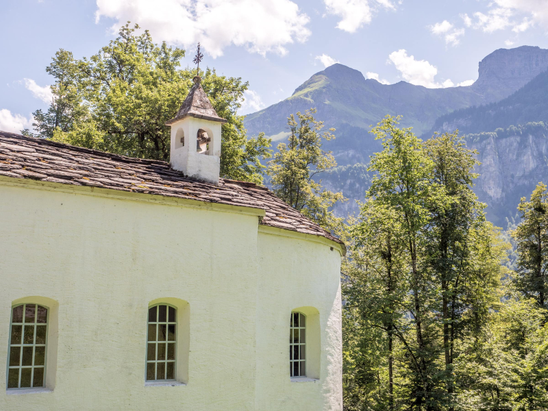 An old church at the  Ballenberg open-air musem of typical Swiss buildings