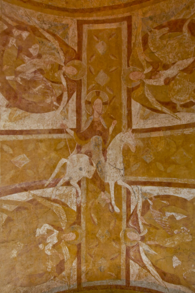 This 9th-century fresco is the only known painting of Christ on horseback