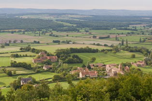 The view from Brancion over the countryside of southern Burgundy