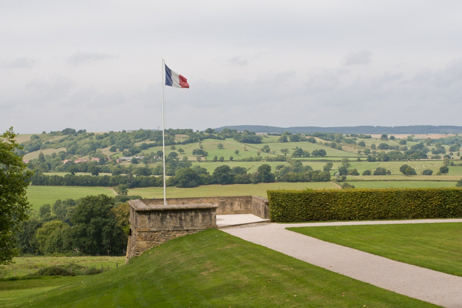 The grounds of the chateau are fortified with platforms for cannon