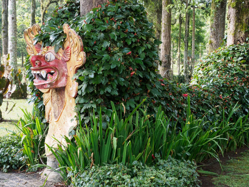 A barong (mythical lion beast like the one that danced at the local temple ceremony in Ubud) made out of shrubbery