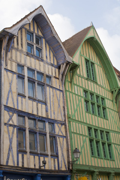 The tall 16th century houses of Troyes