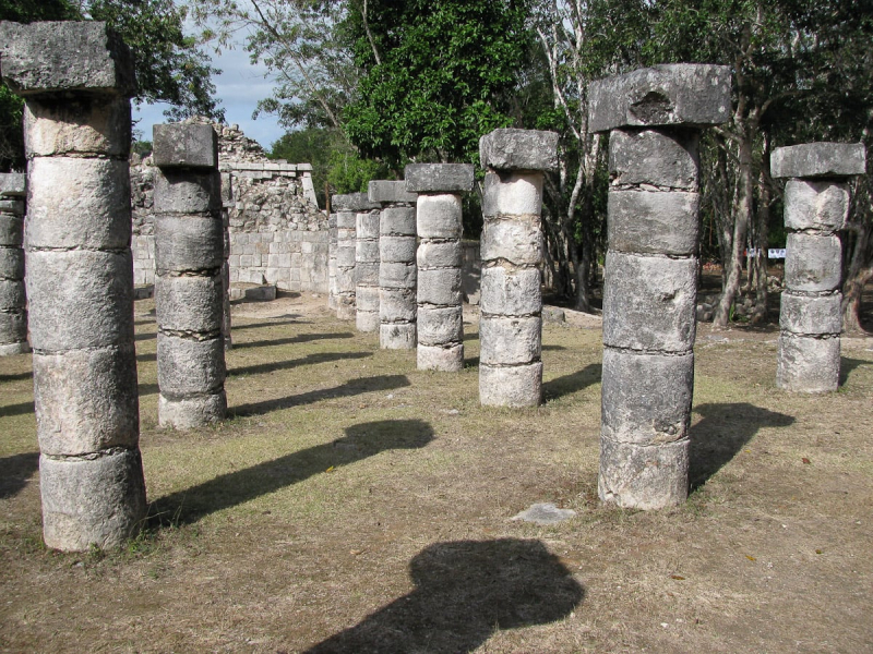 These columns once supported wooden or thatched roofs