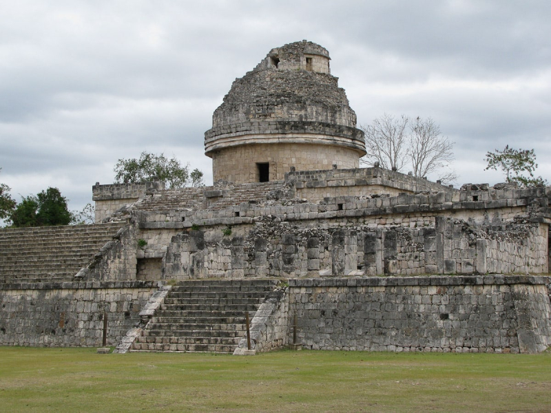 The only circular tower at Chichen Itza, this is thought to be an observatory whose openings are aligned to the path of Venus