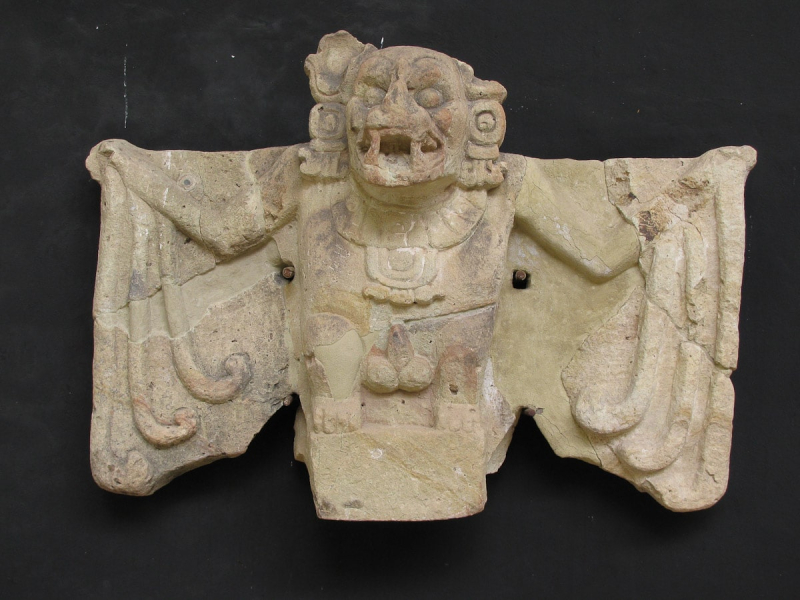 A sculpture of the Maya bat god Zotz, who was associated with Copan. Bats were considered messengers from the underworld.