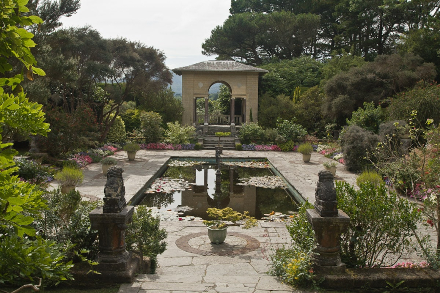 Italianate garden on the little island of Garinish