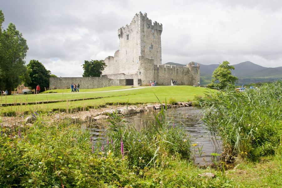 Ross Castle, a beautifully restored 15th century tower house (small castle) in Killarney National Park