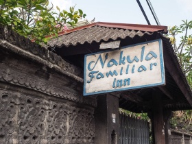 Our home in Denpasar, a small inn in the owner's back yard on Nakula Street